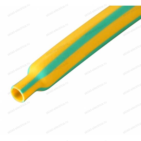 Трубка термоусадочная ТУТ 35,0 / 17,5 мм желто-зеленая (1м)