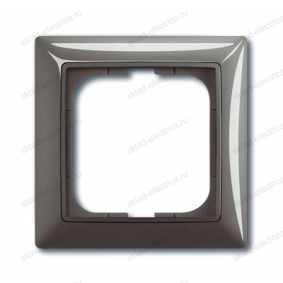 Рамка одинарная с декоративной накладкой Энтре (серый) ABB Basic 55 1725-0-1531