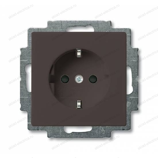 Розетка SCHUKO з/ш с устройством зарядным USB 16А 700 мА защ.от перегр.ABB Basic 55 шато 2011-0-6195