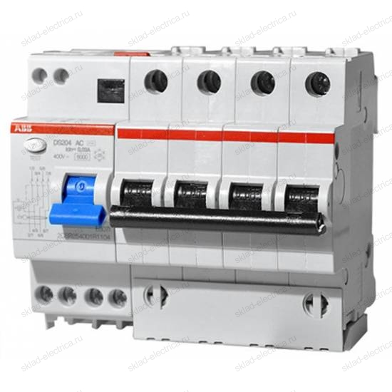 Автоматический выключатель дифференциального тока АВВ (АВДТ) DS204 16А С 30мА АС 6кА