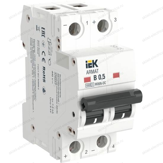 ARMAT Автоматический выключатель M06N-DC 2P B 0,5А IEK