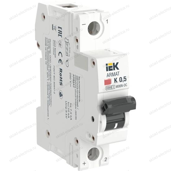 ARMAT Автоматический выключатель M06N-DC 1P K 0,5А IEK