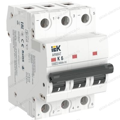 ARMAT Автоматический выключатель M06N-DC 3P K 6А IEK