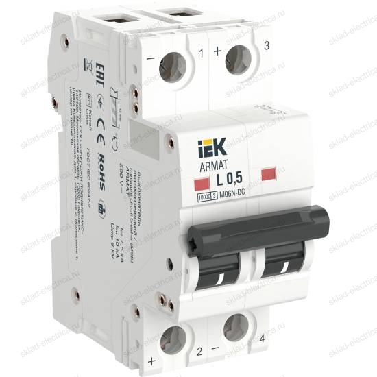 ARMAT Автоматический выключатель M06N-DC 2P L 0,5А IEK