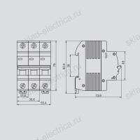 Автоматический трехполюсный выключатель IEK ВА 47-29 C50 4,5 кА
