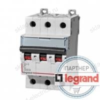 Legrand Выключатель автоматический трехполюсный 63А C DX3-E 6кА (арт. 407297)