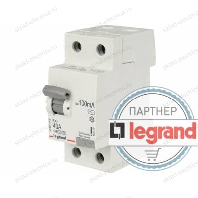 Выключатель дифференциального тока УЗО RX3 40А 100мА АС Legrand 402029
