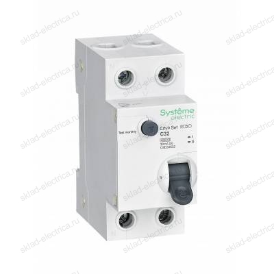 Автоматический выключатель дифферинциального тока (АВДТ) 1P+N С 32А 4.5kA 30мА Тип-AС C9D34632 City9 Set