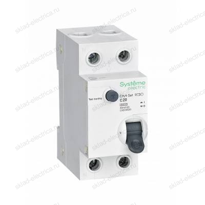 Автоматический выключатель дифферинциального тока (АВДТ) 1P+N С 20А 4.5kA 30мА Тип-AС C9D34620 City9 Set