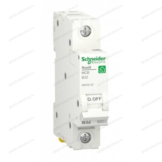 Автоматический выключатель Schneider Electric Resi9 1P 32А (B) 6кА, R9F02132