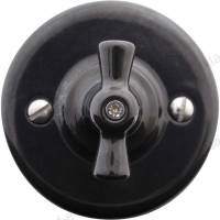 Переключатель поворотный с черной керамической ручкой в черном керамическом корпусе