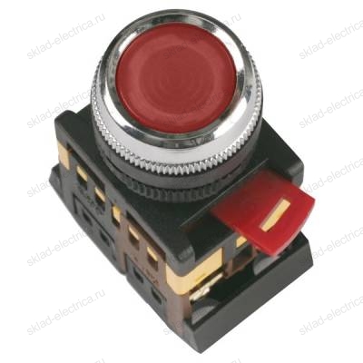 Кнопка ABLFS-22 красный d22мм неон/240В 1НО+1HЗ ИЭК