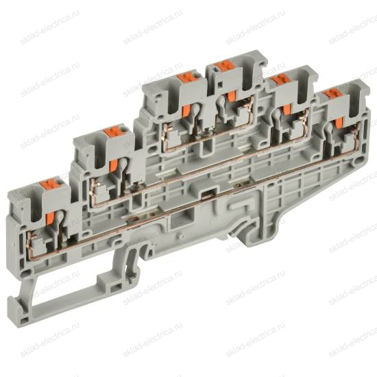 Колодка клеммная CP-ML трехуровневая 2,5мм2 серая IEK