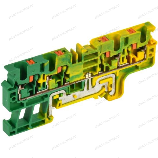 Колодка клеммная CP-MC-PEN заземляющая 4 вывода 4мм2 желто-зеленая IEK