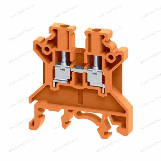 Клемма проходная винтовая OptiClip CTS-2,5-I-24A-(0,2-2,5)-оранжевый