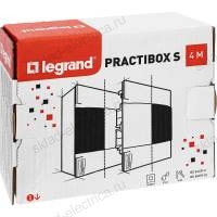 Пластиковый щиток Legrand Practibox S, навесной, цвет двери дымчатый, 1X4