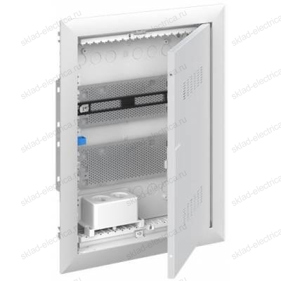 Шкаф мультимедийный с дверью с вентиляционными отверстиями и DIN-рейкой UK620MV (2 ряда)