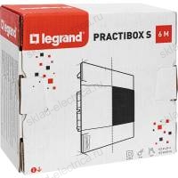 Пластиковый щиток Legrand Practibox S для встраиваемого монтажа (в полые стены), цвет двери дымчатый, 1X6