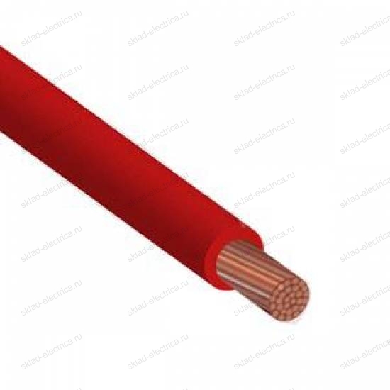 Провод силовой ПВ3 (ПуГВ) 1х4 красный многопроволочный (гибкий)
