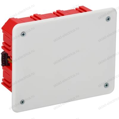 Коробка распаячная КМ41028 для полых стен 120х92х45мм с саморезами с крышкой и пластиковыми лапками IEK