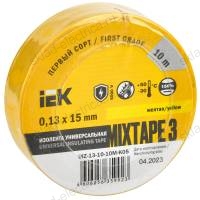 MIXTAPE 3 Изолента 0,13х15мм желтая 10м IEK