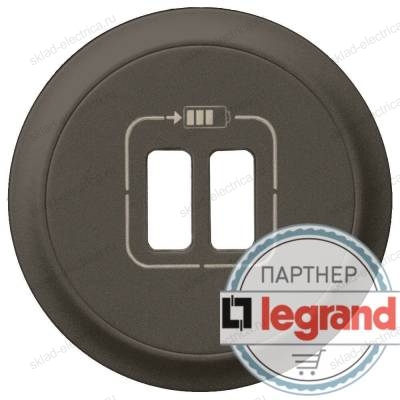 Розетка USB двойная Legrand Celiane для зарядки, 1500 мА (графит) 67462 - 67956 - 80251