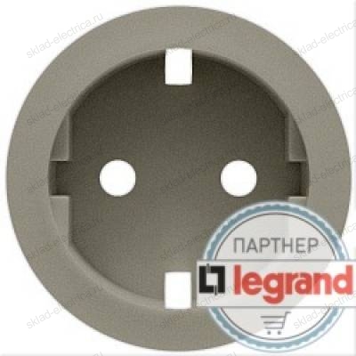 Розетка электрическая с заземлением с защитными шторками Legrand Celiane (титан) 68431 - 67161 - 80251