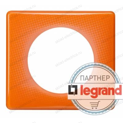 Рамка одноместная Legrand Celiane Оранжевый муар 66651