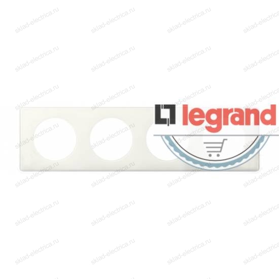Рамка четырехместная Legrand Celiane, слоновая кость глянец 66624