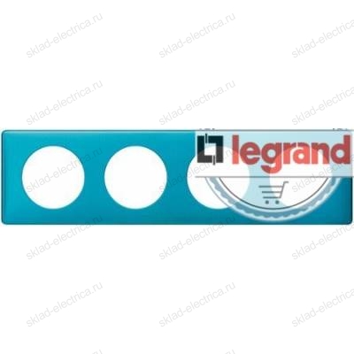Рамка четырехместная Legrand Celiane лазурный пунктум 68774