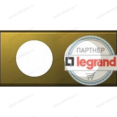 Рамка двухместная Legrand Celiane золото металл 69132