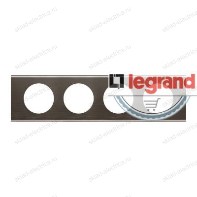 Рамка четырехместная Legrand Celiane металл черный никель 69034