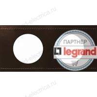 Рамка двухместная Legrand Celiane кожа (коричневая) 69402