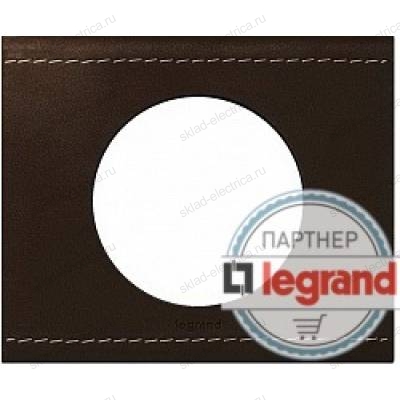 Рамка одноместная Legrand Celiane кожа (коричневая) 69401