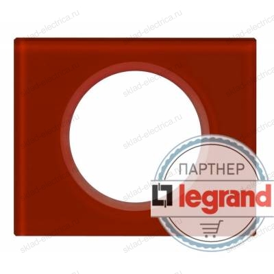 Рамка одноместная Legrand Celiane, смальта кармин 69471