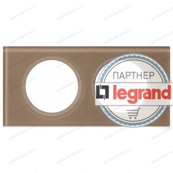 Рамка двухместная Legrand Celiane, смальта мокка 69462