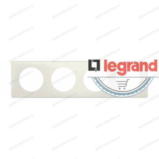 Рамка четырехместная Legrand Celiane, белая перкаль 66704