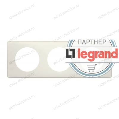 Рамка трехместная Legrand Celiane, белая перкаль 66703