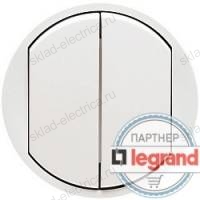 Выключатель двухклавишный Legrand Celiane 10А (белый) 68002 - 67002 - 67002 - 80251