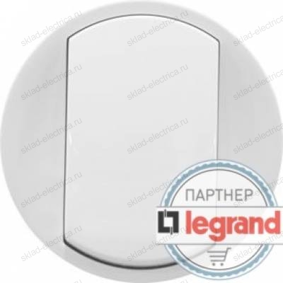 Выключатель кнопочный без фиксации Legrand Celiane 10А (белый) 68001 - 67032 - 80251