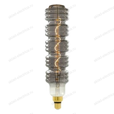 LED-SF41 Лампа светодиодная SOHO. Хромированная-дымчатая колба. Спиральный филамент.