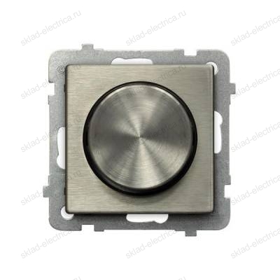 Светорегулятор поворотно-нажимной для нагрузки лампами накаливания Ospel Sonata Цвет медь (новое серебро), арт. LP-8RML2/m/44