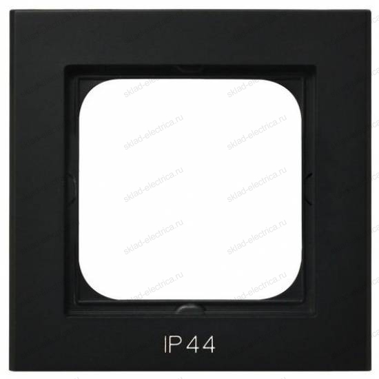 Ospel Sonata черный металлик рамка 1-ая для выключатель IP-44