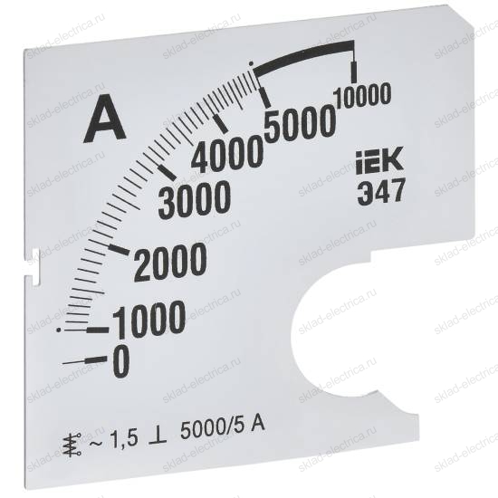 Шкала сменная для амперметра Э47 5000/5А класс точности 1,5 72х72мм IEK