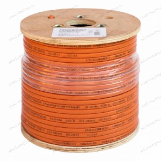 Саморегулируемый греющий кабель 10MSR-PF (10Вт/1м), 100М Proconnect 51-0634