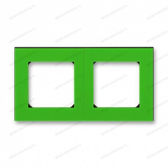 Рамка 2-ая (двойная), цвет Зеленый/Дымчатый черный, Levit