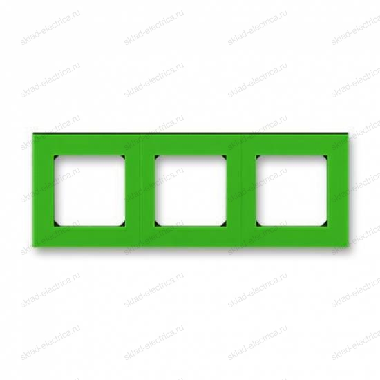 Рамка 3-ая (тройная), цвет Зеленый/Дымчатый черный, Levit