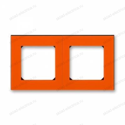 Рамка 2-ая (двойная), цвет Оранжевый/Дымчатый черный, Levit