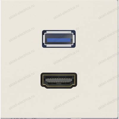 Розетка HDMI - USB Jung AS 500 MAA1163 цвет бежевый