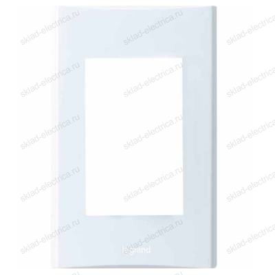 Anam Legrand Zunis Рамка для Блока Выключатель одноклавишный + розетка с/з, белая